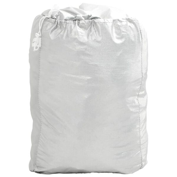 vidaXL Car Cover for SUV with Buckle Straps Full Silver M PEVA