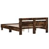 vidaXL Bed Frame without Mattress Smoked Oak 140x200 cm