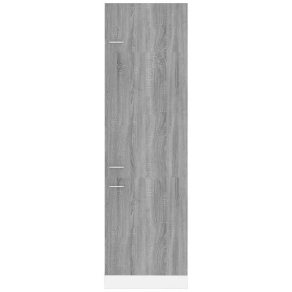 vidaXL Refrigerator Cabinet Lyon Grey Sonoma 60x57x207 cm Engineered Wood