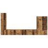 vidaXL TV Wall Cabinet Set Wall-mounted 6 pcs Old Wood