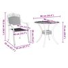vidaXL Garden Dining Set 5 pcs Black 90 x 90 x 75 cm Cast Aluminium