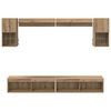 vidaXL TV Wall Units with LED 6 pcs Artisan Oak Engineered Wood