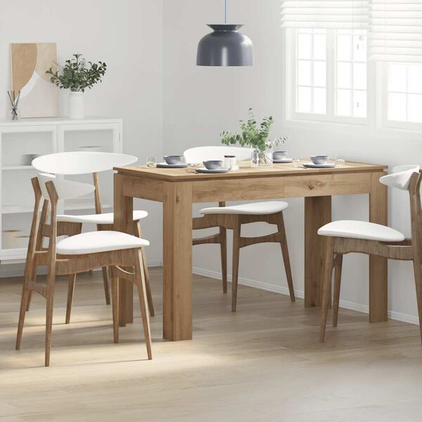 vidaXL Dining Table Artisan Oak 120x60x76 cm Engineered Wood