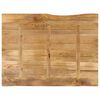 vidaXL Table Top 110x80x3.8 cm Live Edge Solid Wood Mango
