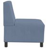 vidaXL Modular Sofa Unit Armless Blue 55 x 74 x 82 cm Corduroy Fabric