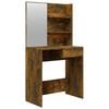 vidaXL Dressing Table with Mirror Smoked Oak 74,5x40x141 cm