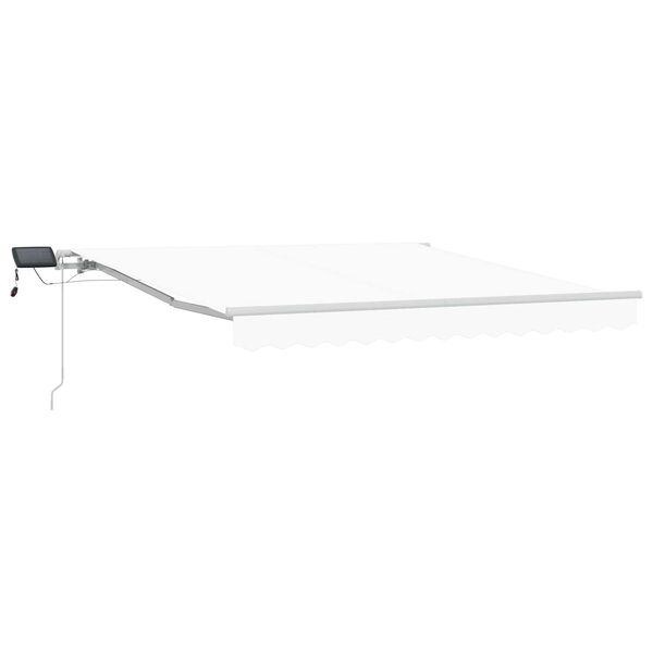 vidaXL Retractable Awning Manual White 300 x 250 cm Fabric and Steel