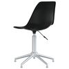 vidaXL Swivel Dining Chairs 2 pcs Black PP