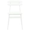 vidaXL Dining Chair 2 pcs White Solid Rubber Wood