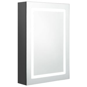 vidaXL Bathroom Cabinet | Grey | MDF with melamine finish, glass | Medium