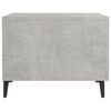 vidaXL Coffee Table with Metal Legs Concrete Grey 50x50x40 cm