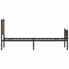 vidaXL Metal Bed Frame without Mattress Smoked Oak 107x203 cm