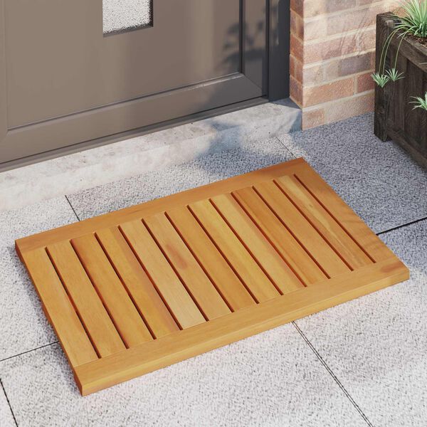 vidaXL Bath Mat Plain Brown 80 x 50 cm Wood