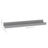 vidaXL Wall Shelves 4 pcs Grey 40x9x3 cm