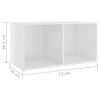 vidaXL 6 Piece TV Cabinet Set High Gloss White Engineered Wood