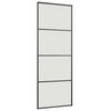 vidaXL Sliding Door with Hardware Set Black 76x205 cm ESG Glass