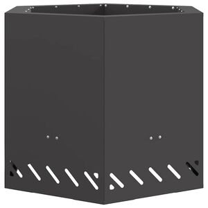 vidaXL Smokeless Fire Bowl Black 58 x 58 x 51 cm Weathering Steel