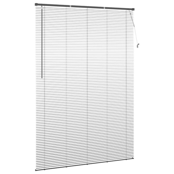 vidaXL Venetian Blind Manual Adjustable Silver Grey 213 x 160 cm PVC