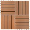 Grey 11 pcs 30 x 30 cm Decking Tiles WPC 1 sqm