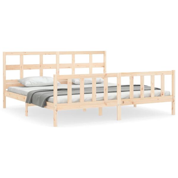 vidaXL Bed Frame without Mattress 200x200 cm Solid Wood Pine