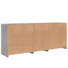 vidaXL Sideboard with LED Lights Grey Sonoma 162x37x67 cm