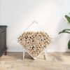 vidaXL Firewood Rack White 80x25x80 cm Cold-rolled steel