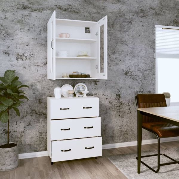 vidaXL Highboard White 69.5x34x180 cm Engineered Wood