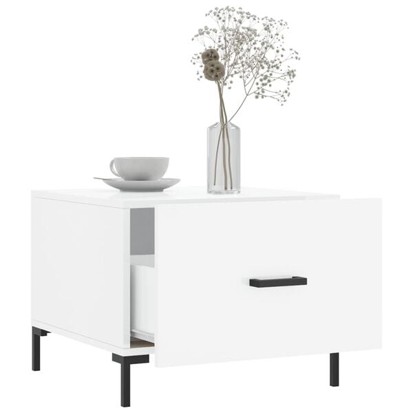 vidaXL Coffee Tables 2pcs High Gloss White 50x50x40 cm Engineered Wood