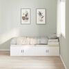 vidaXL Storage Bed Frame White 90 x 200 cm Engineered wood