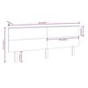vidaXL Bed Headboard 204x6x82.5 cm Solid Wood Pine