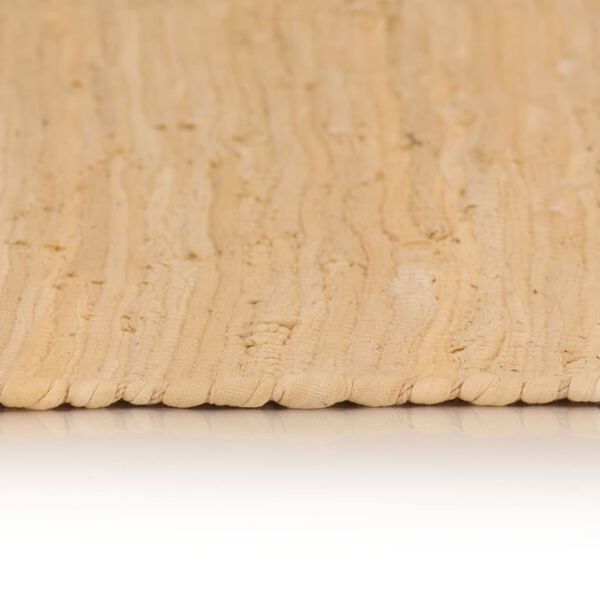 vidaXL Hand-woven Chindi Rug Cotton 200x290 cm Beige