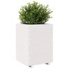 vidaXL Garden Planter White 50x50x72.5 cm Solid Wood Pine
