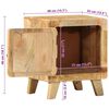 vidaXL Bedside Cabinet 2 pcs 40x32x46 cm Solid Wood Rough Mango