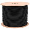 vidaXL Bungee Cords 8 mm Black PP and Rubber