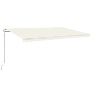 vidaXL Retractable Awning Cream 500 x 350 cm Fabric and Aluminium