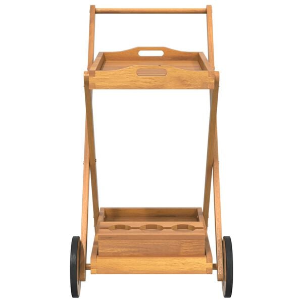 vidaXL Tea Trolley 54x87x90 cm Solid Wood Acacia