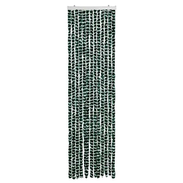 vidaXL Insect Curtain Green and White 56x185 cm Chenille