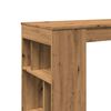 vidaXL Bar Table with Racks Artisan Oak 102x50x103.5 cm Engineered Wood