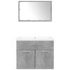 vidaXL 3 Piece Bathroom Furniture Set Concrete Grey Engineered Wood