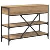 vidaXL Console Table with Drawer Brown 100 x 34.5 x 75 cm Wood