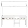 vidaXL High Sleeper Bed without Mattress White 80x200 cm Solid Wood Pine