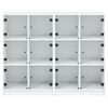 vidaXL Bookcase with Doors White 136x37x109 cm Engineered Wood