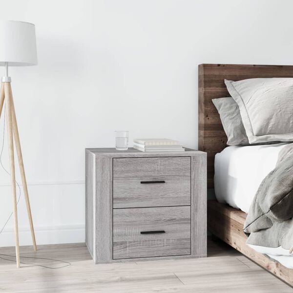 vidaXL Bedside Cabinet Grey Sonoma 50x39x47 cm