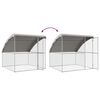 vidaXL Chicken Cage 3 pcs Silver 600 x 200 x 200 cm Steel and PE
