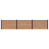 vidaXL Fence Panel 3 pcs WPC and Aluminium Brown