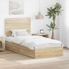 vidaXL Storage Bed with Drawer Sonoma Oak 90 x 190 cm Engineered Wood
