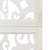 vidaXL Room Divider 4 Panels White Solid Wood Paulownia