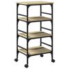 vidaXL Kitchen Trolley Sonoma Oak 45x35x89.5 cm Engineered Wood
