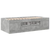 vidaXL Daybed with Drawers Concrete Grey 75x190 cm Engineered Wood