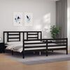 vidaXL Bed Frame without Mattress Black 200x200 cm Solid Wood